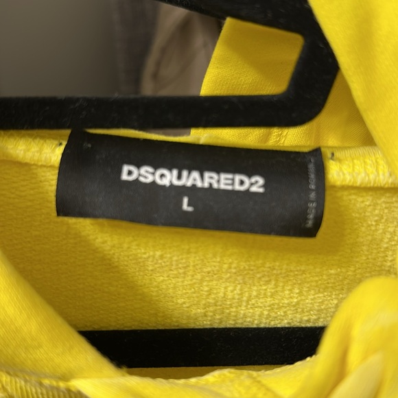 DSQUARED2 Yellow Hoodie with Red Print - Picture 2 of 3
